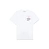 Off-White Herr-T-shirt med kort ärm i vitt med tryck i gult guld i Golden Ratio