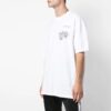Off-White Herr-T-shirt med kort ärm i vitt med tryck i gult guld i Golden Ratio