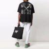 Off-White Herr-T-shirt med kort ärm, svart, med tryck av pilmönster