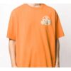Off-White Herr-T-shirt med korta ärmar, bronsfärgad pil, gummiband och patch