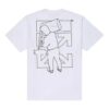 Off-White Herr-T-shirt med logotryck i vitt