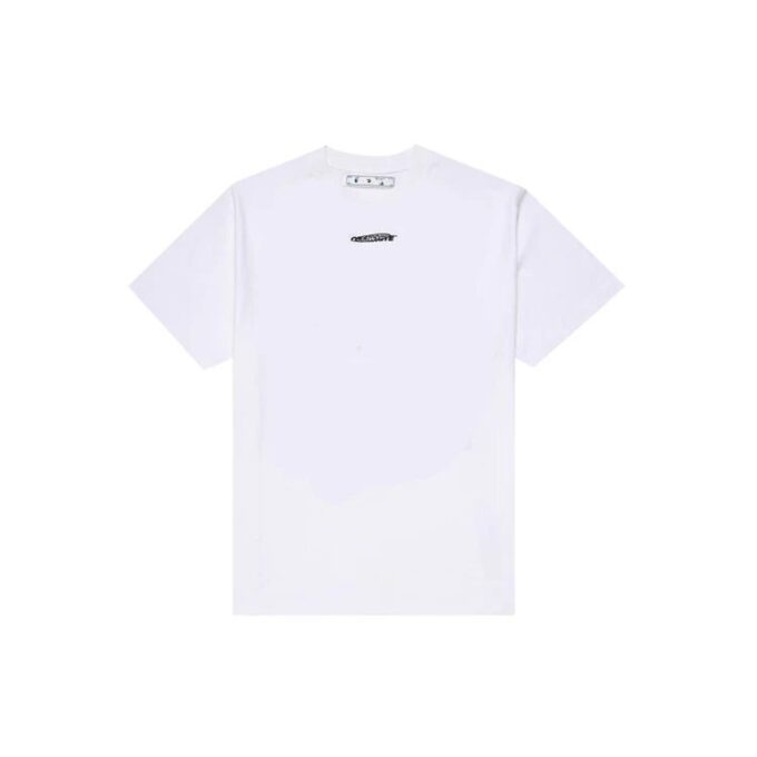Off-White Herr-T-shirt med logotryck i vitt