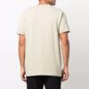 Off-White Herr-T-shirt med logotryck, rund hals och korta ärmar, ljusbrun