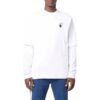 Off-White Herr T-shirt med logotryck, rund hals och långa ärmar, vit