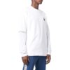Off-White Herr T-shirt med logotryck, rund hals och långa ärmar, vit