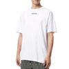 Off-White Herr-T-shirt med logotyp, graffiti, rund hals, korta ärmar och lös passform, vit T-shirt
