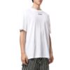 Off-White Herr-T-shirt med logotyp, graffiti, rund hals, korta ärmar och lös passform, vit T-shirt