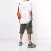 Off-White Herr-T-shirt med logotyp, graffiti, rund hals, korta ärmar och lös passform, vit T-shirt