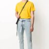Off-White Herr-T-shirt med logotyp, gul