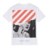Off-White Herr-T-shirt med Marilyn Monroe-tryck, korta ärmar, vit