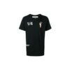 Off-White Herr-T-shirt med tryck på ryggen, korta ärmar, svart Short