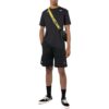 Off-White Herr-T-shirt med tryckt pilmönster, rund hals och korta Shorts, svart