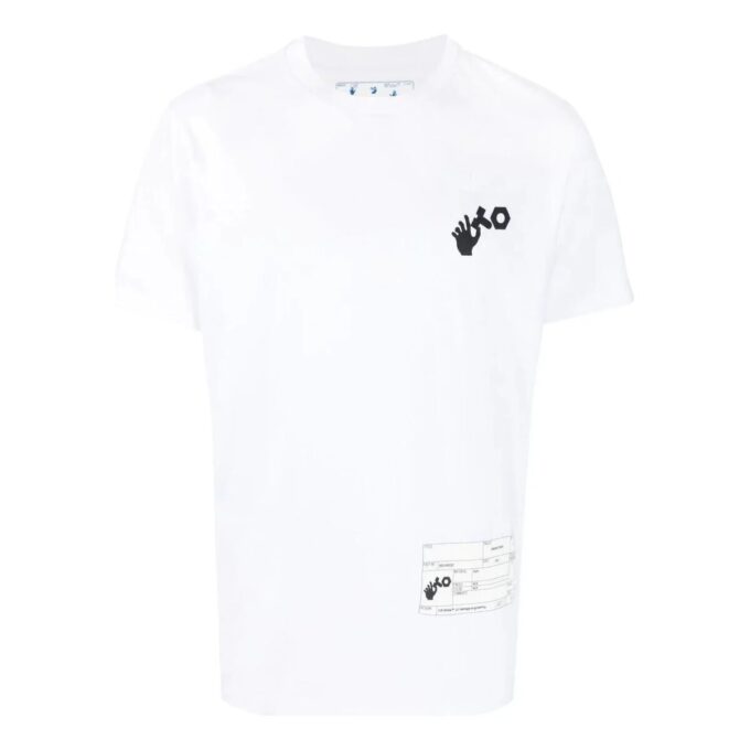 Off-White Herr x Teenage Engineering Crossover-logotryck kortärmad vit T-shirt