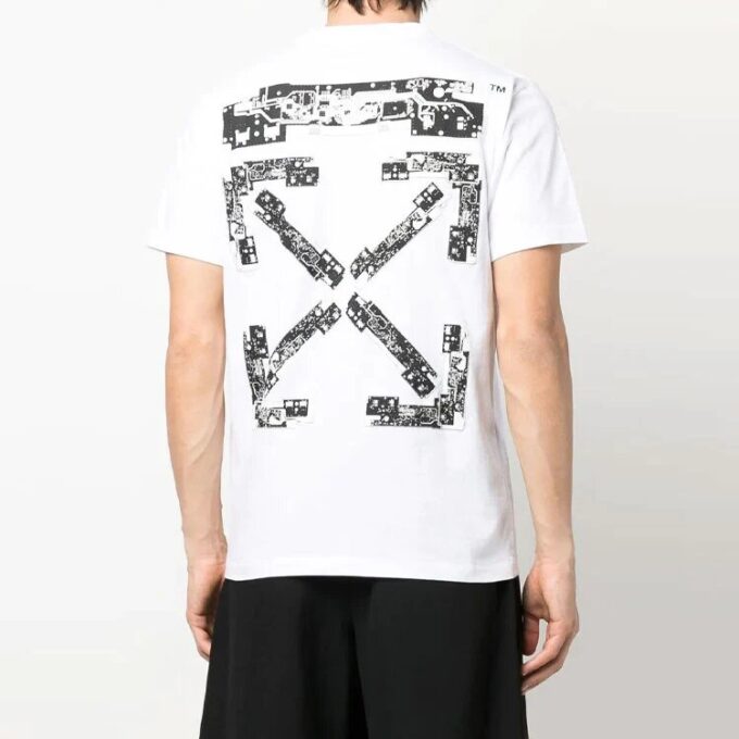 Off-White Herr x Teenage Engineering Crossover-logotryck kortärmad vit T-shirt