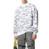 Off-White Herrbomullströja med geometriskt mönster, heltryck, rund hals och långa ärmar, vit
