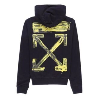 Off-White Herrtröja i akryl med smala, flerfärgade Arrows, svart