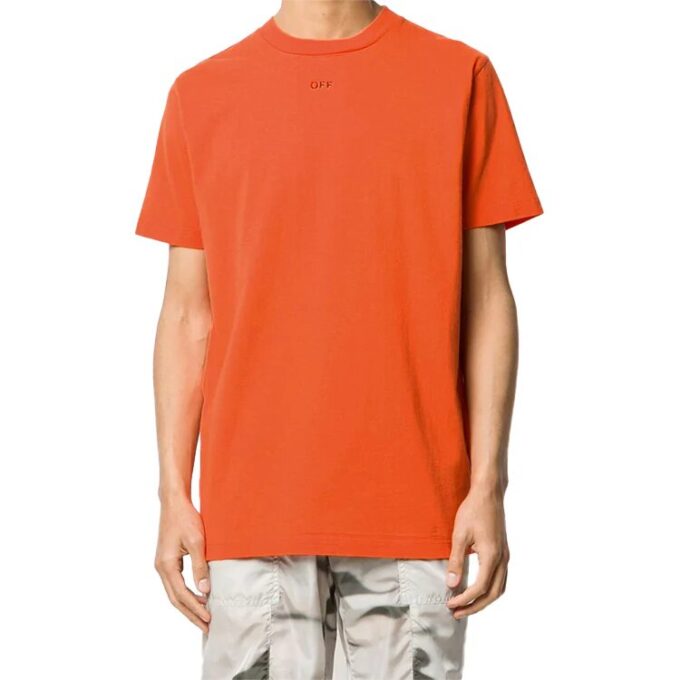 Off-White kortärmad T-shirt med tryck för män