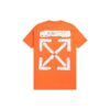 Off-White Men’s x Teenage Engineering Crossover SS22 T-shirt med logotryck, rund hals och korta ärmar, orange