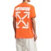 Off-White Men’s x Teenage Engineering Crossover SS22 T-shirt med logotryck, rund hals och korta ärmar, orange