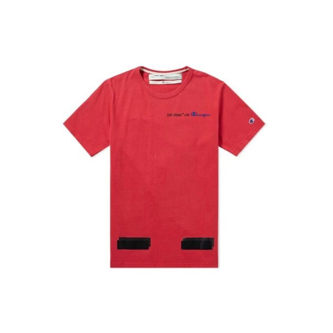 Off-White x Champion HERR Virgil Abloh Champion T-shirt Röd