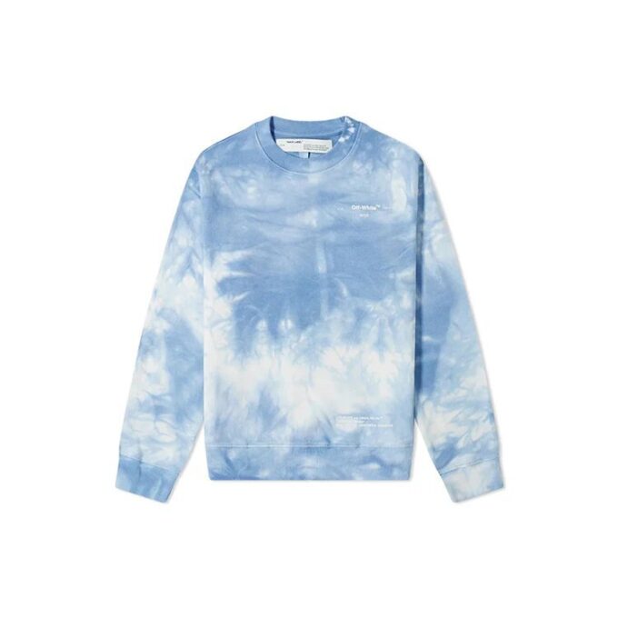 Off-White x END.CHEMICAL WASH Slim Back Arrow Tie Dye Rundhalsad Blå