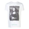 Off-White x MCA Crossover Mona Lisa-tryck Rundhalsad tröja Kortärmad Slim Fit-version Vit