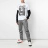Off-White x MCA Crossover Mona Lisa-tryck Rundhalsad tröja Kortärmad Slim Fit-version Vit
