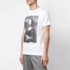 Off-White x MCA Crossover Mona Lisa-tryck Rundhalsad tröja Kortärmad Slim Fit-version Vit