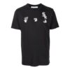 Off-White x New Era x MLB Crossover SS22 kortärmad t-shirt med logotryck, standardmodell, svart