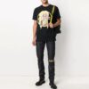Off-White x Theophilus London Crossover-tryckad casual tröja med rund hals och korta ärmar, svart