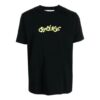 Opposite Arrow Slim Shorts-ärmad T-shirt ”Svart/Lime”