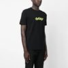 Opposite Arrow Slim Shorts-ärmad T-shirt ”Svart/Lime”
