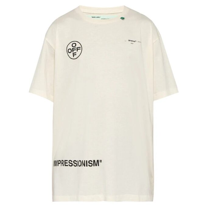Oversized Diag Stencil T-shirt ”Vit Fuchsia Rosa”
