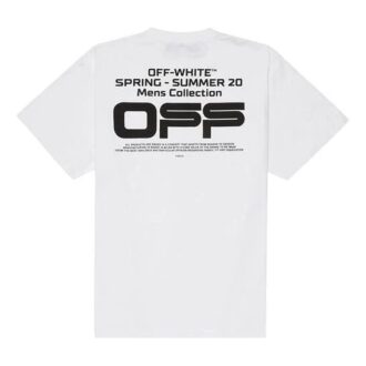 SS20 Wavy Line Vit kortärmad oversize