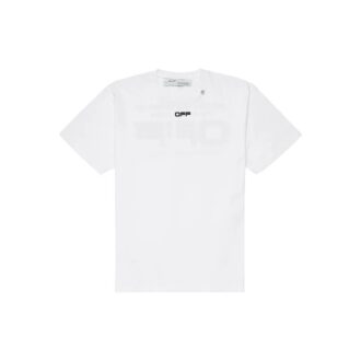 SS20 Wavy Line Vit kortärmad oversize