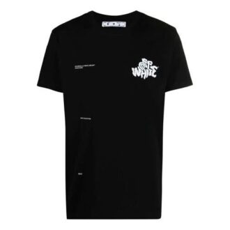 SS21 Adam Is Eve-logotryck Rund hals Kortärmad Standardversion Svart