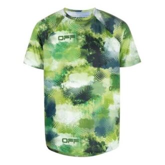 SS21 Alphabet Printing Tie Dye kortärmad lös passform grön