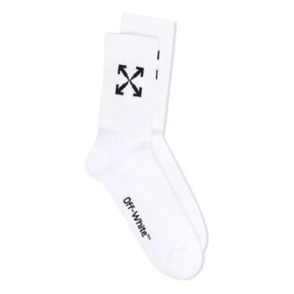 SS21 Arrow Intarsia Mid Tops-strumpor ”White”