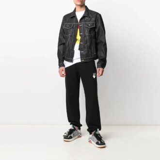 SS21 Arrows Pattern Denim Jacket Svart