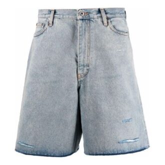 SS21 Bomullsdenimshorts, lös passform, blå