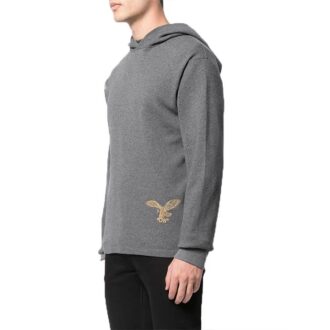 SS21 Bomullsskjorta med broderat logo, standardversion, grå