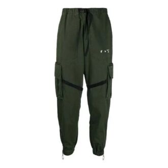 SS21 Cargo Casual långbyxor, lös passform, gröna