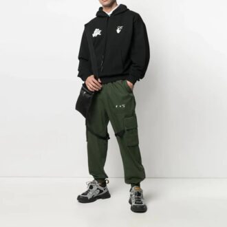 SS21 Cargo Casual långbyxor, lös passform, gröna