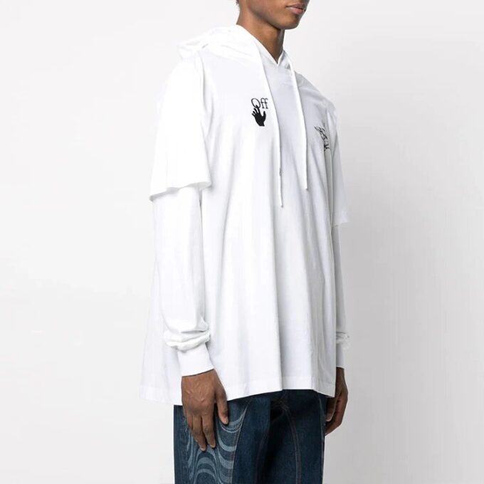 SS21 Casual mönstrad tröja Vit