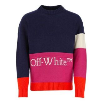 SS21 Colorblock Logo Rundhalsad Långärmad Blå