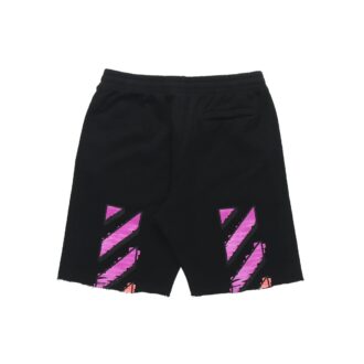 SS21 Diag Stripe Sweat Shorts Herr Svart
