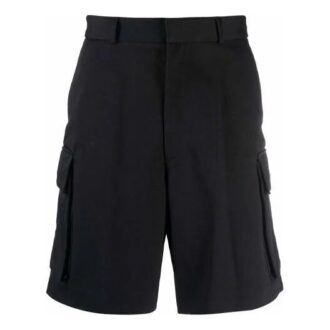 SS21 enfärgade cargoshorts svarta