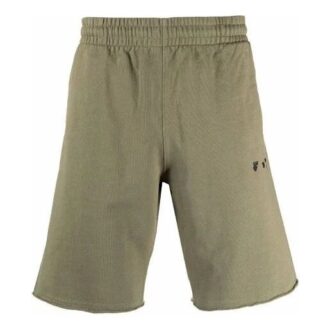 SS21 enfärgade sportshorts med logotyp, khaki