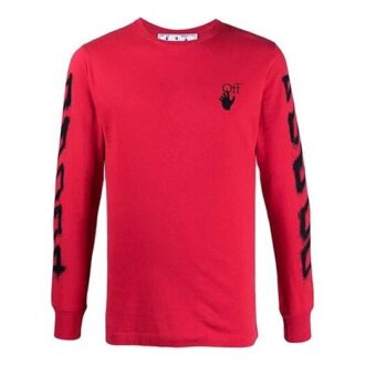 SS21 geometriskt mönster, långärmad, slim fit-version, röd