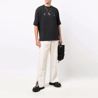 SS21 Hands Logo Shorts kortärmad vanlig version svart